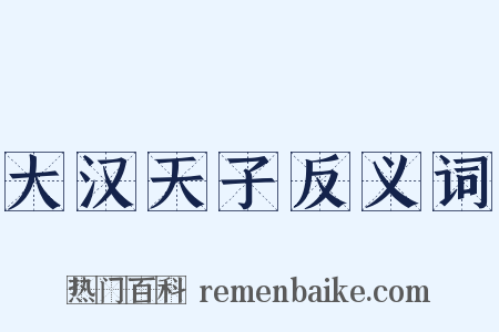 大汉天子反义词是什么意思的图片
